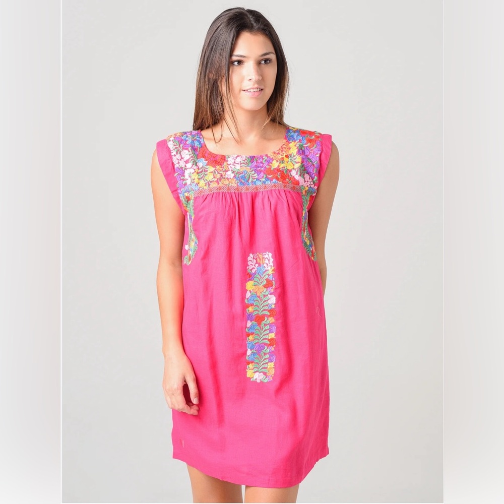 J. Marie Rosa Embroidered Dress XS